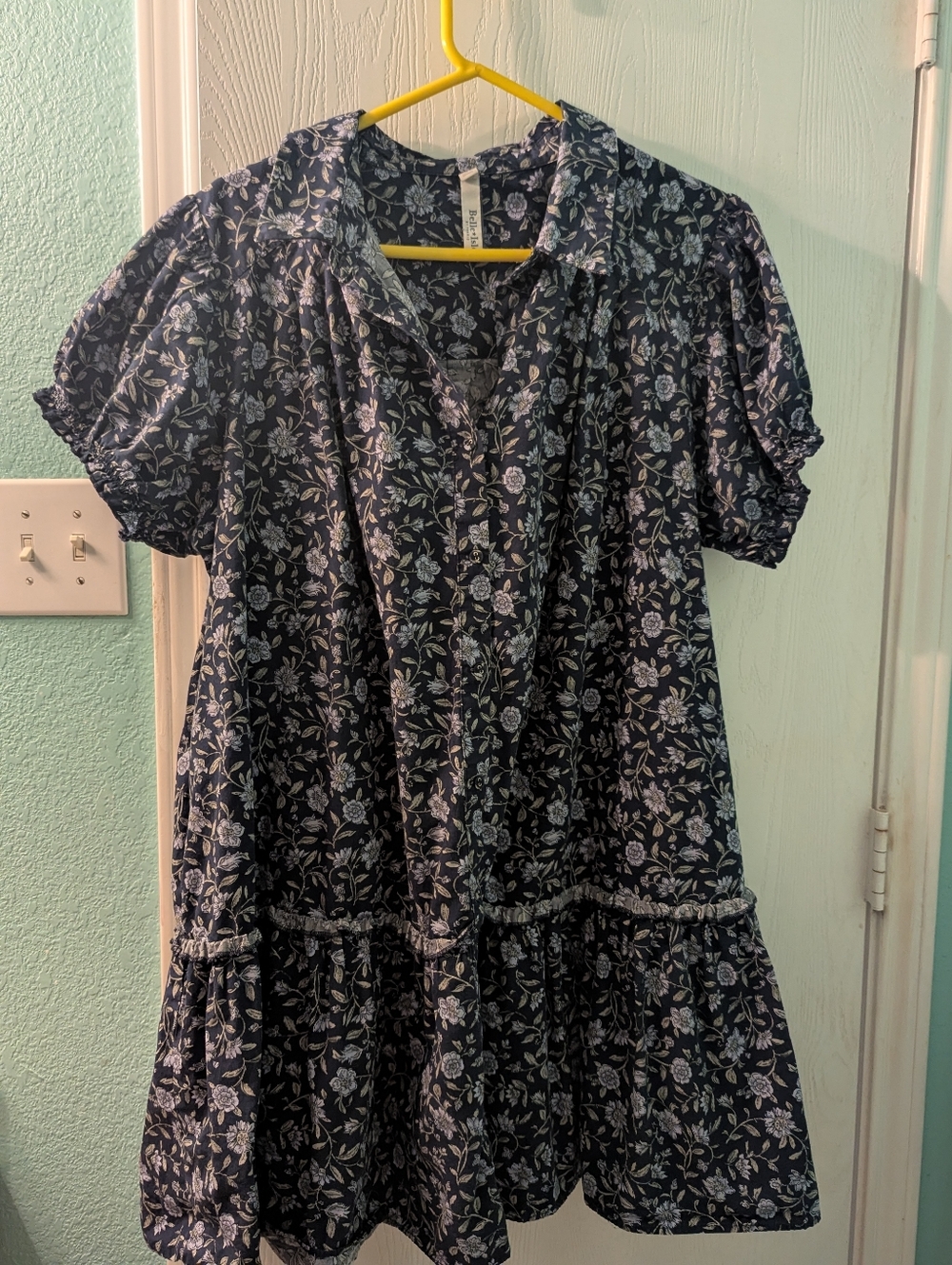 torrid Belle Isle Drop Waist Button Front Shirt Dress